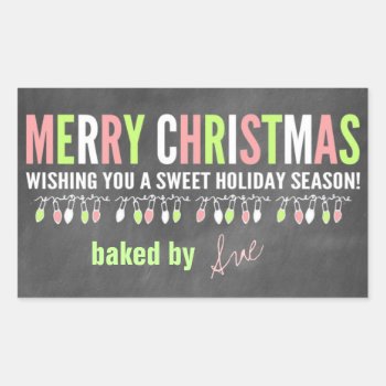 Christmas Chalkboard Baked Goods Labels by schoolpsychdesigns at Zazzle