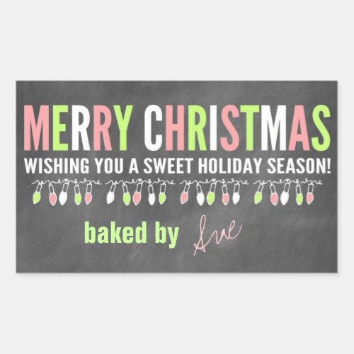 Christmas Chalkboard Baked Goods Labels