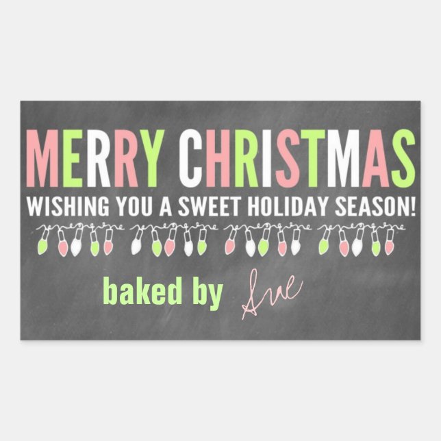 Christmas Chalkboard Baked Goods Labels (Front)