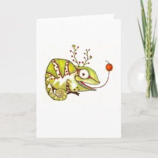 Christmas Chameleon Holiday Card
