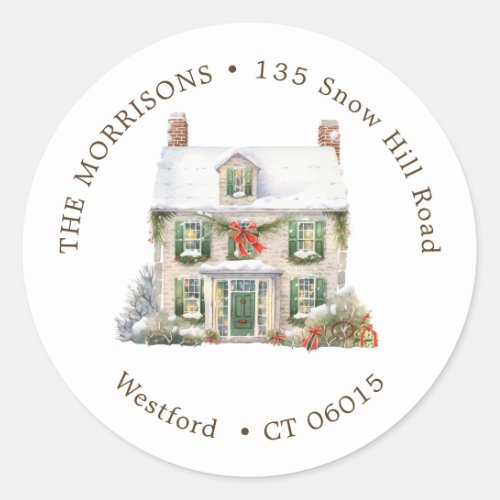 Christmas Change Address New Home Classic Round Classic Round Sticker