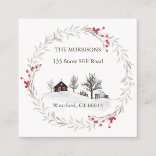 Christmas Change Address New Home Enclosure Card