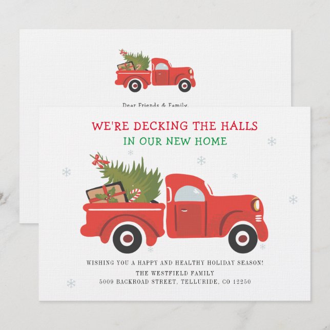 Christmas Change of Address Moving Announcement (Front/Back)