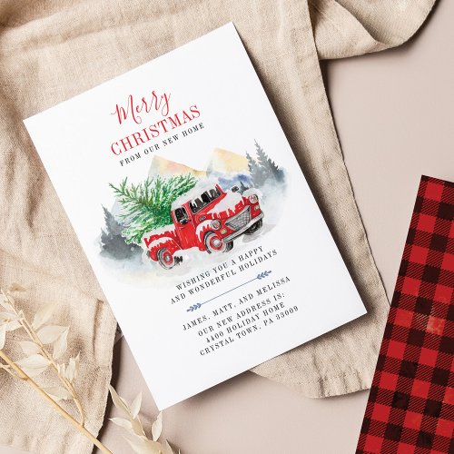 Christmas Change of Address Moving Note Card
