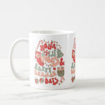 Christmas Chanukah hanukkah Groovy Vibes Coffee Mug<br><div class="desc">It's a holiday mash up with this cute Holly Jolly Vibes & Happy Challah Days funny design. Funky colors of reds, pinks and greens with Christmas and Chanukah or Hanukkah icons, menorah, dreidel, christmas tree, stocking, lights, jewish star of David, and candy cane. Great gift bag for tenants, office helpers,...</div>