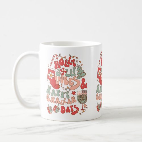 Christmas Chanukah hanukkah Groovy Vibes Coffee Mug
