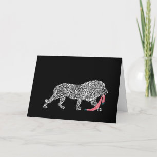 Christmas Chaos Collection: Lion Thank You Card