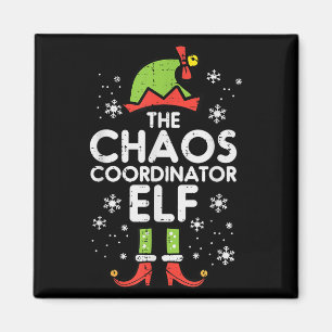 Christmas Chaos Coordinator Elf Xmas Family Match Magnet