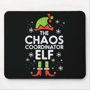 Christmas Chaos Coordinator Elf Xmas Family Match Mouse Pad