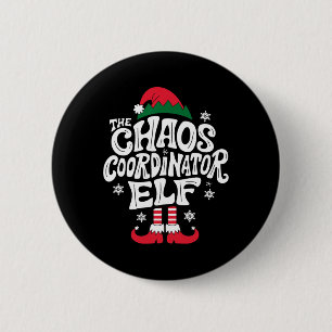 Christmas Chaos Coordinator Elf Xmas Pajama Gift M Button