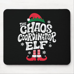 Christmas Chaos Coordinator Elf Xmas Pajama Gift M Mouse Pad