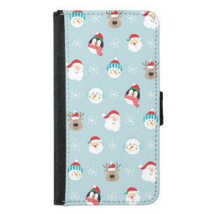Christmas Character Heads: Festive Wrap Samsung Galaxy S5 Wallet Case
