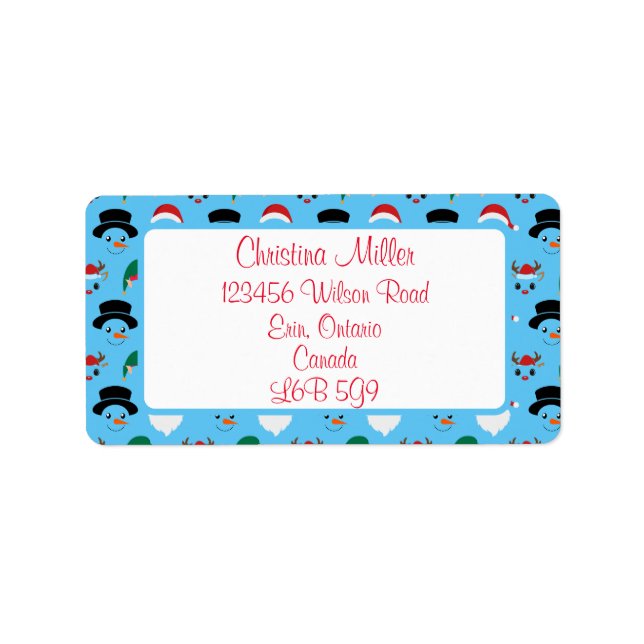 Christmas Characters Address Label (Front)