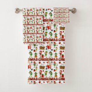 Christmas Characters Bath Towel Set