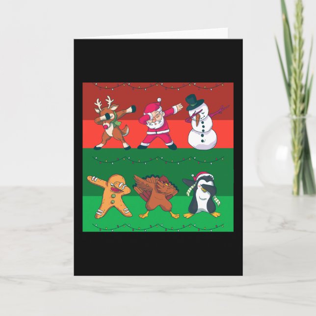 Christmas Characters Dabbing Card (Front)