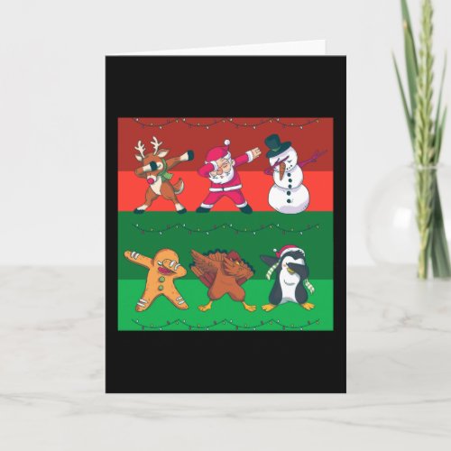 Christmas Characters Dabbing Card
