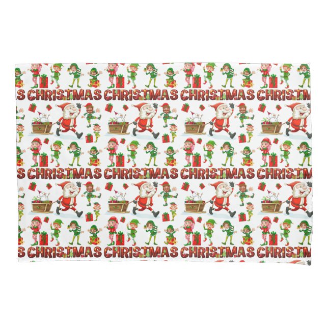 Christmas Characters Pillow Case (Front)