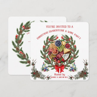 Christmas Charcuterie and Wine Party Invitation