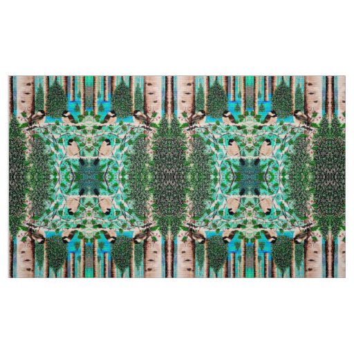 Christmas Chatter Chickadees Fabric 1