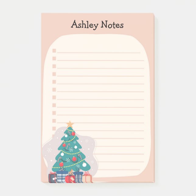 Christmas Check List To Do Planner Design Post-it Notes (Front)