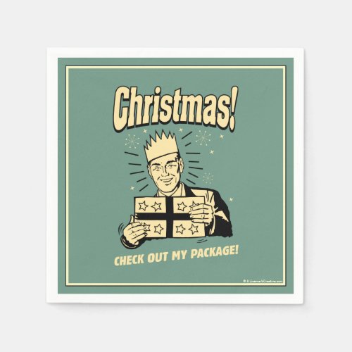 Christmas Check Out My Package Napkins