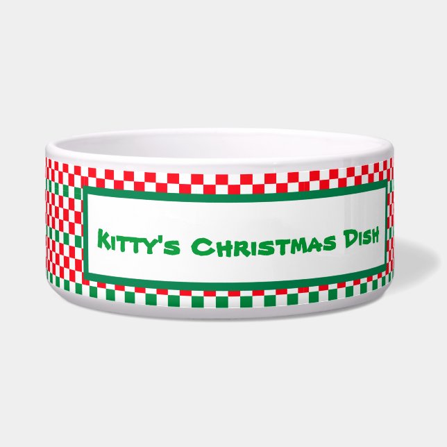 Christmas Checked Patterns Bowl (Front)