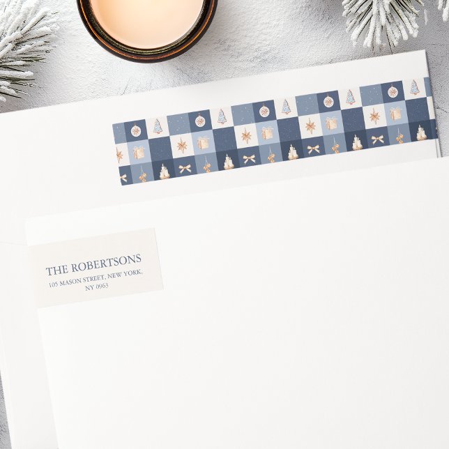 Christmas Checkered Address Label (Creator Uploaded)