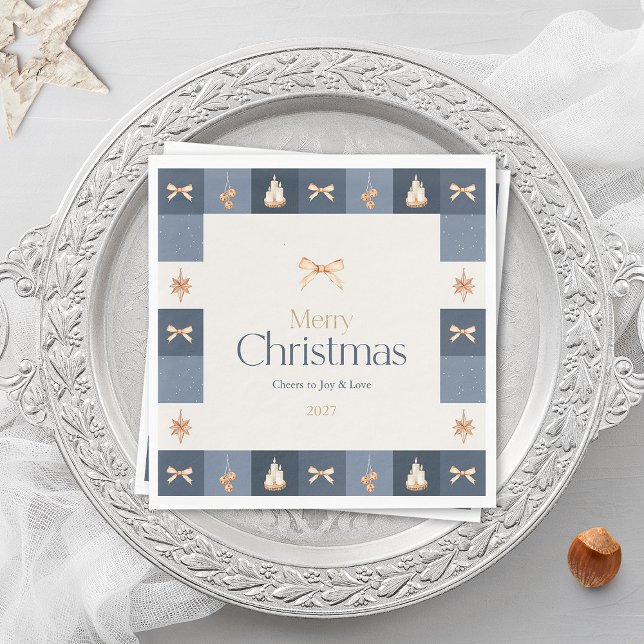 Christmas Checkered Paper Napkin (Creator Uploaded)