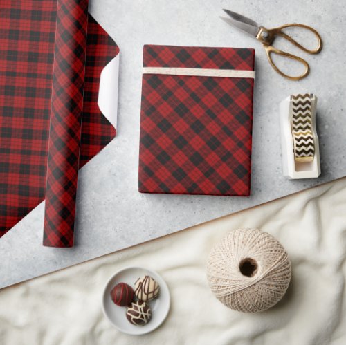 Christmas checkered pattern Red Buffalo Plaid Wrapping Paper
