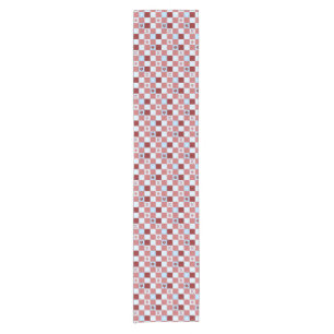 Christmas Checkered  Short Table Runner