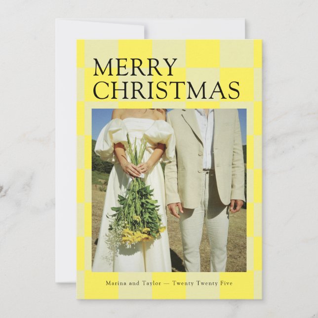 Christmas Checkers Holiday Card (Front)