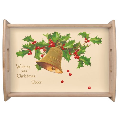 Christmas Cheer Beautiful Vintage Christmas Serving Tray