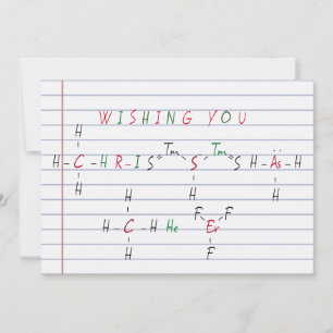 Christmas Cheer Chemistry Science Teacher Holiday Card