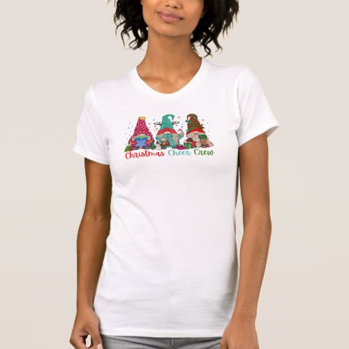 Christmas Cheer Crew gnomes snow family matching  T_Shirt