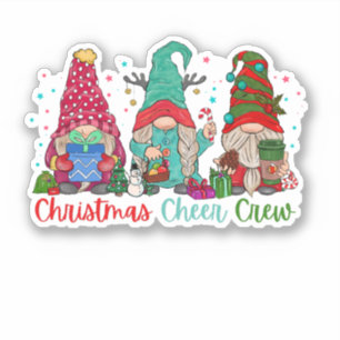 Christmas Cheer Crew gnomes snow family Sticker