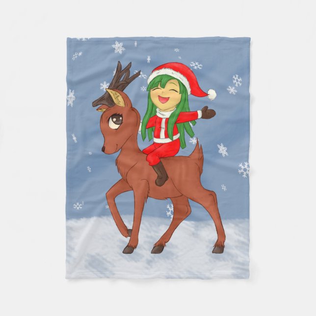 Christmas Cheer Fleece Blanket (Front)