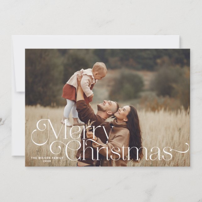 Christmas Cheer Holiday Card White (Front)