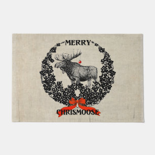 Christmas Cheer Merry Chrismoose Door Mat