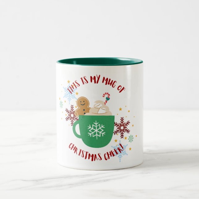 Christmas Cheer Mug with Gingerbread Man (Center)