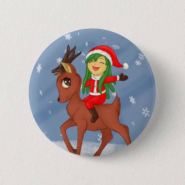 Christmas Cheer Pinback Button (Front)