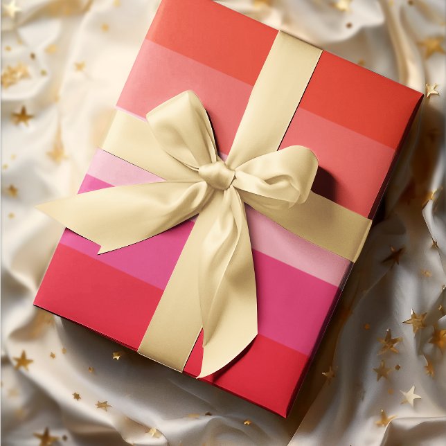 Christmas Cheer Red Stripes Holiday Wrapping Paper (Creator Uploaded)