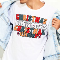 Christmas Cheer Retro Groovy Christmas Holidays T-Shirt