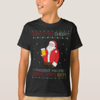 Christmas Cheer Santa Claus Beer Ugly Christmas Sw