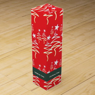 Christmas Cheer Scribble Tree + Star  Wine Box