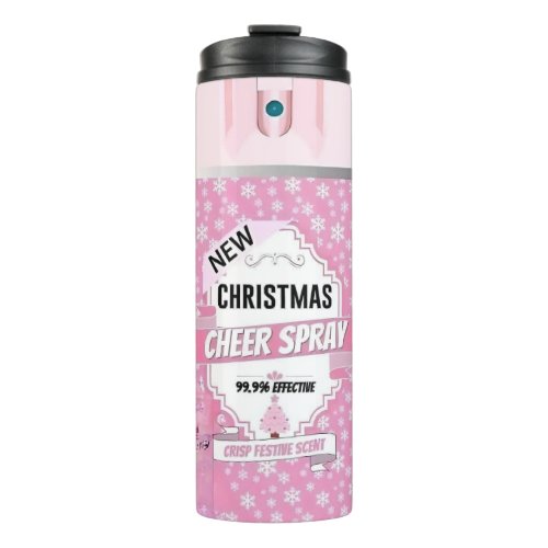 Christmas Cheer Spray _ Pink Thermal Tumbler