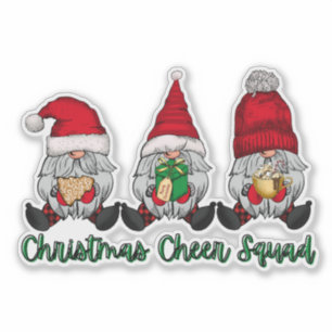 Christmas Cheer Squad gnomes cookie gift coca red Sticker