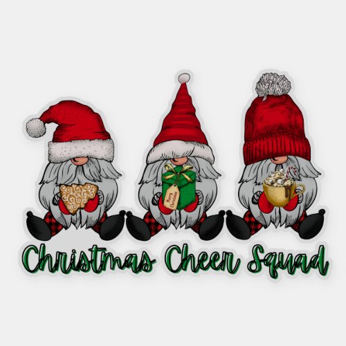 Christmas Cheer Squad gnomes cookie gift coca red Sticker