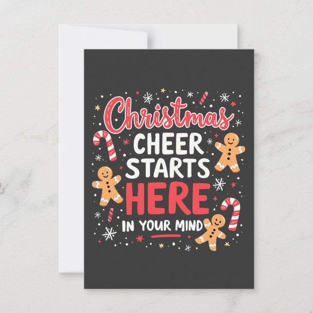 Christmas Cheer Starts Here Mental Health Awreness Invitation (Front)