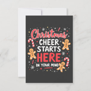 Christmas Cheer Starts Here Mental Health Awreness RSVP Card