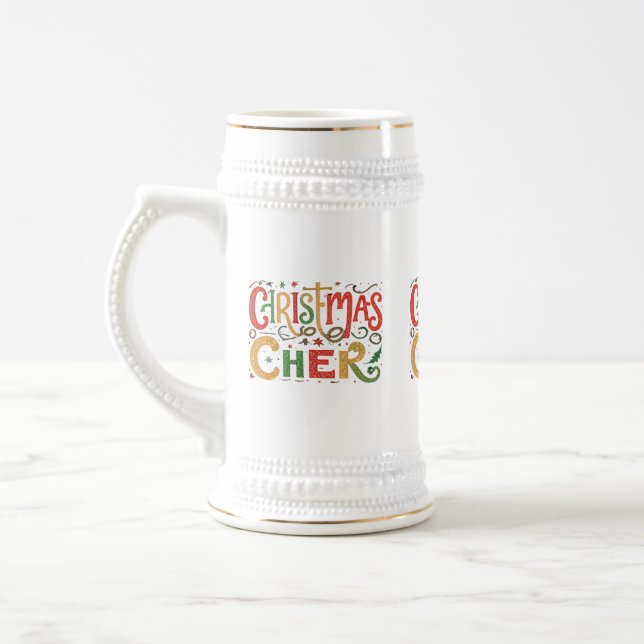 Christmas Cheer Stein - 22 oz of Festive Delight (Left)
